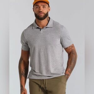 Hugo Boss size XL grey fitted cotton polo, short sleeve
